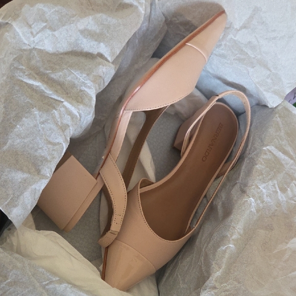 Elegant Nude Slingback Block Heels - Picture 10 of 10